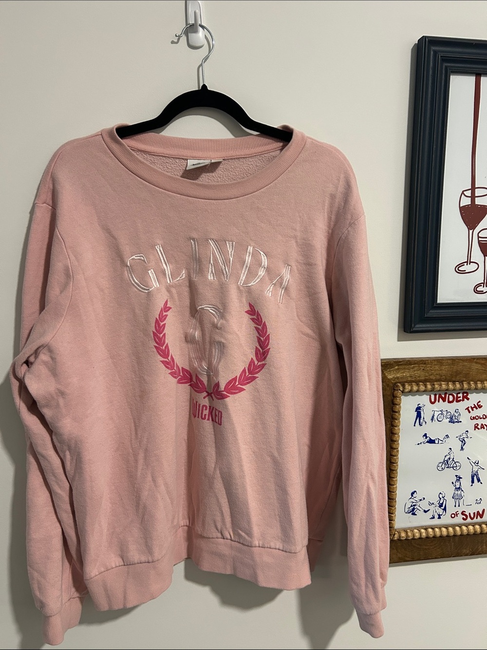 Joe Fresh Wicked Glinda Pink Graphic Sweatshirt - Women's Cozy Pullover